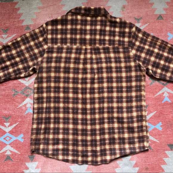 Vintage Brown Button Up Oversized Flannel - Picture 5 of 5
